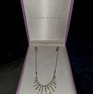 💕Silver plated necklace and earring set.💕